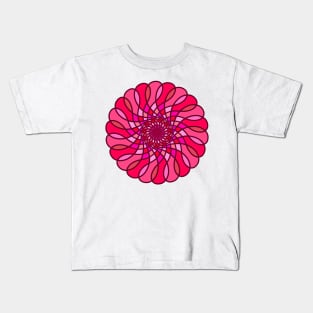 Curvy Pink Stained Glass Kids T-Shirt